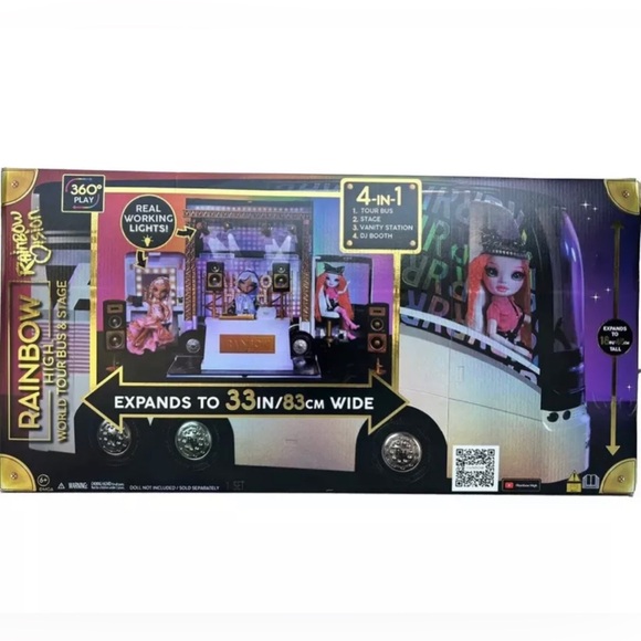 Rainbow High Rainbow Vision World Tour Bus & Stage 4-in-1 Playset - Brand New - Picture 7 of 7